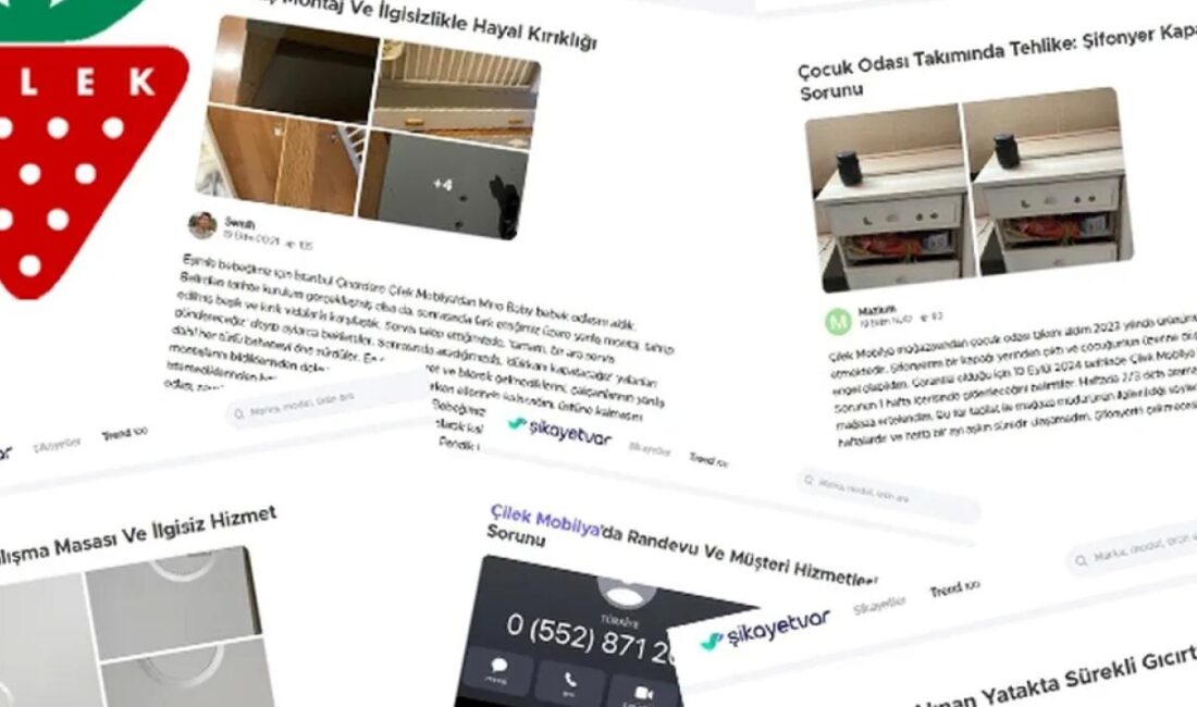 Şikayet Var sitesinde Çilek Mobilya’yı tenkit yağmuruna tutan vatandaşlar, eksik