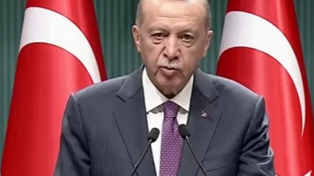 Beştepe'deki Kabine toplantısı akabinde 'Millete Sesleniş' konuşması yapan Cumhurbaşkanı Erdoğan,