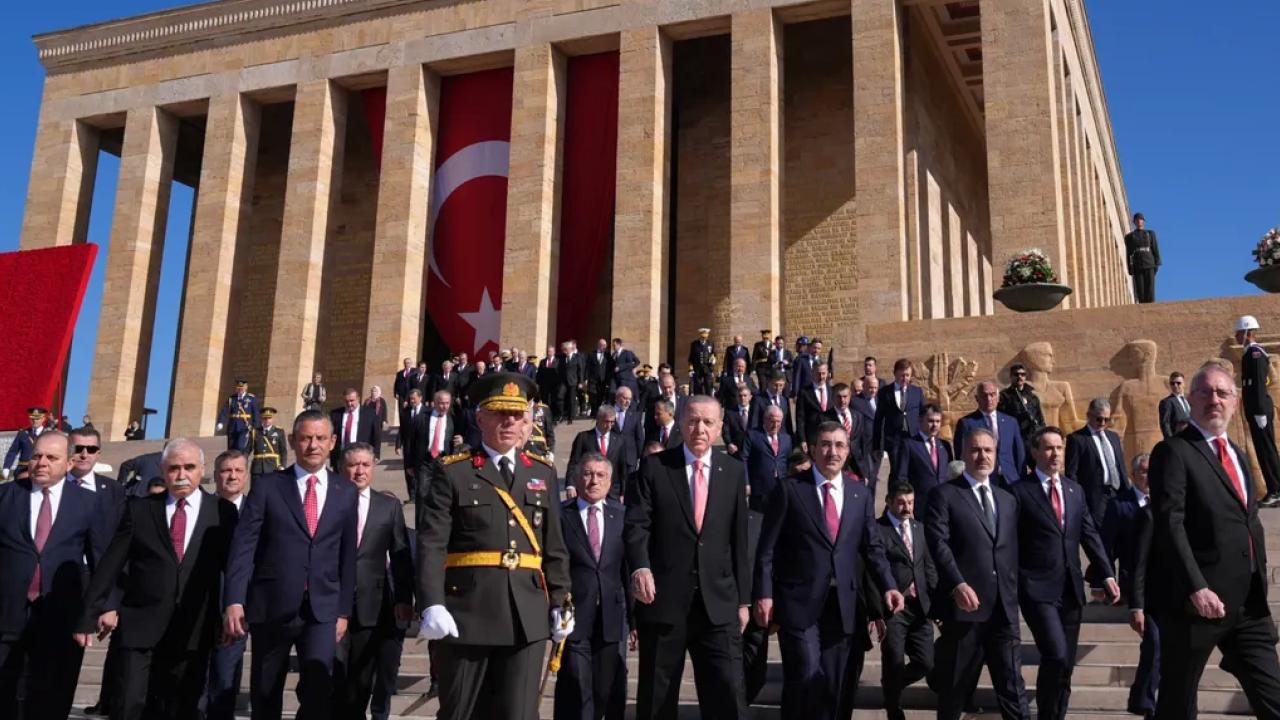 Cumhurbaşkanı Recep Tayyip Erdoğan başkanlığındaki devlet erkanı, 29 Ekim Cumhuriyet