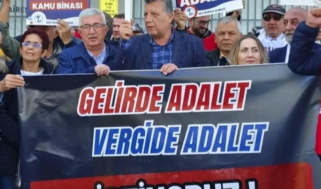 Bursa Vergi Dairesi Başkanlığı önünde DİSK, Bursa Tabip Odası, Türk