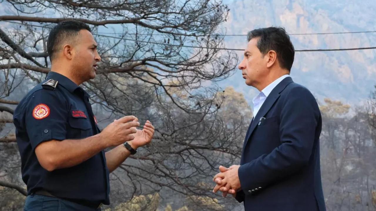 Muğla’nın Dalaman ve Menteşe ilçelerinde çıkan orman yangınlarına Büyükşehir Belediyesi