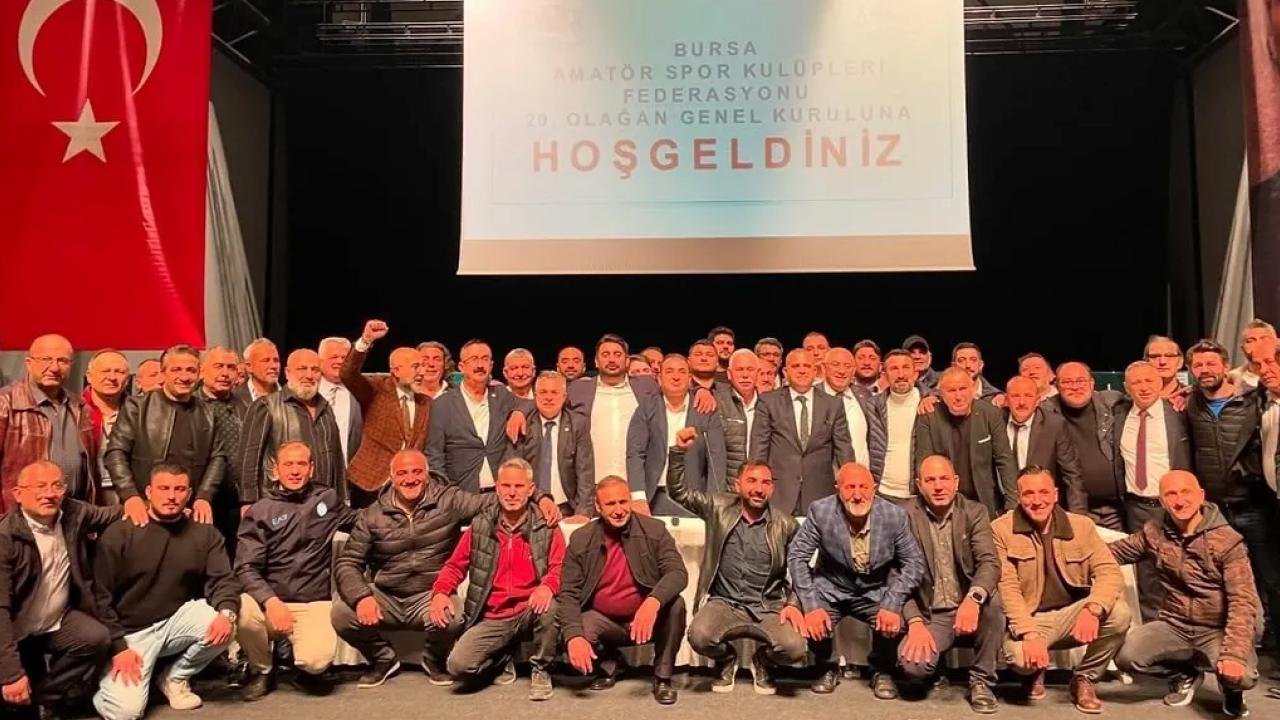 Bursa Amatör Spor Kulüpleri Federasyonu olağan genel konseyinde gerçekleştirilen seçimlerde
