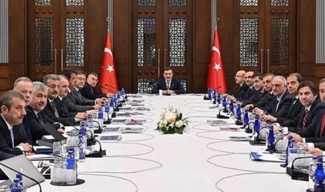 Yılın dokuzuncu toplantısını gerçekleştiren Cumhurbaşkanı Yardımcısı Cevdet Yılmaz başkanlığındaki Ekonomi