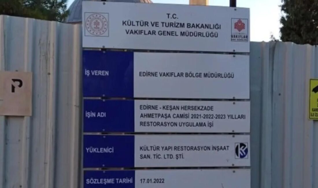 Edirne'nin Keşan ilçesnde önemli tarihi yapılarından olan Hersekzade Ahmet Paşa