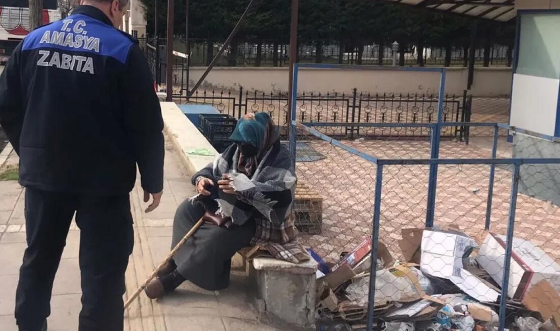 Amasya’da zabıta ekiplerinin düzenlediği operasyonla yakalanan 20 dilenci, yapılan işlemler