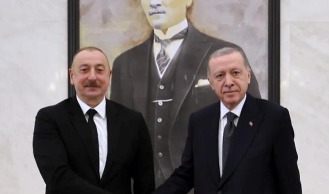 Cumhurbaşkanı Recep Tayyip Erdoğan, Azerbaycan Cumhurbaşkanı İlham Aliyev ile bir