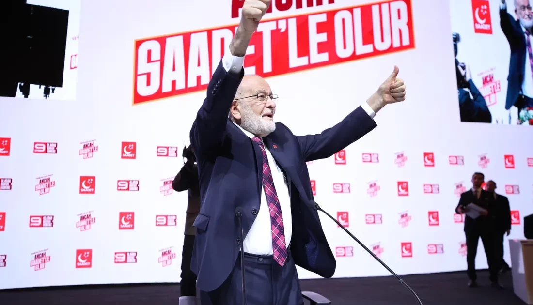 Saadet Partisi'nin 8 yıldır genel başkanlık görevini sürdüren Temel Karamollaoğlu'nun