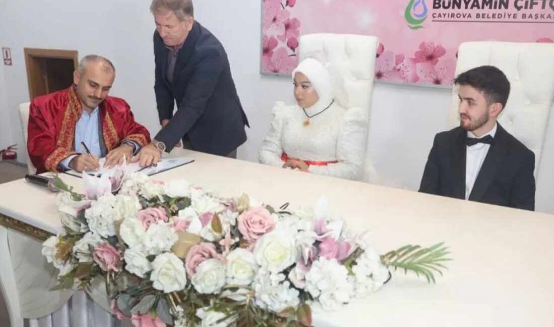 Kocaeli Çayırova’da bin 180 çift dünya evine girdi 2024 yılı boyunca Çayırova Belediyesi Evlendirme Memurluğu’na başvuran bin 180