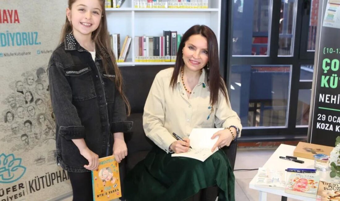 Yazar Nehir Yarar, Nilüferli çocuklarla kütüphanede bir araya gelerek onları