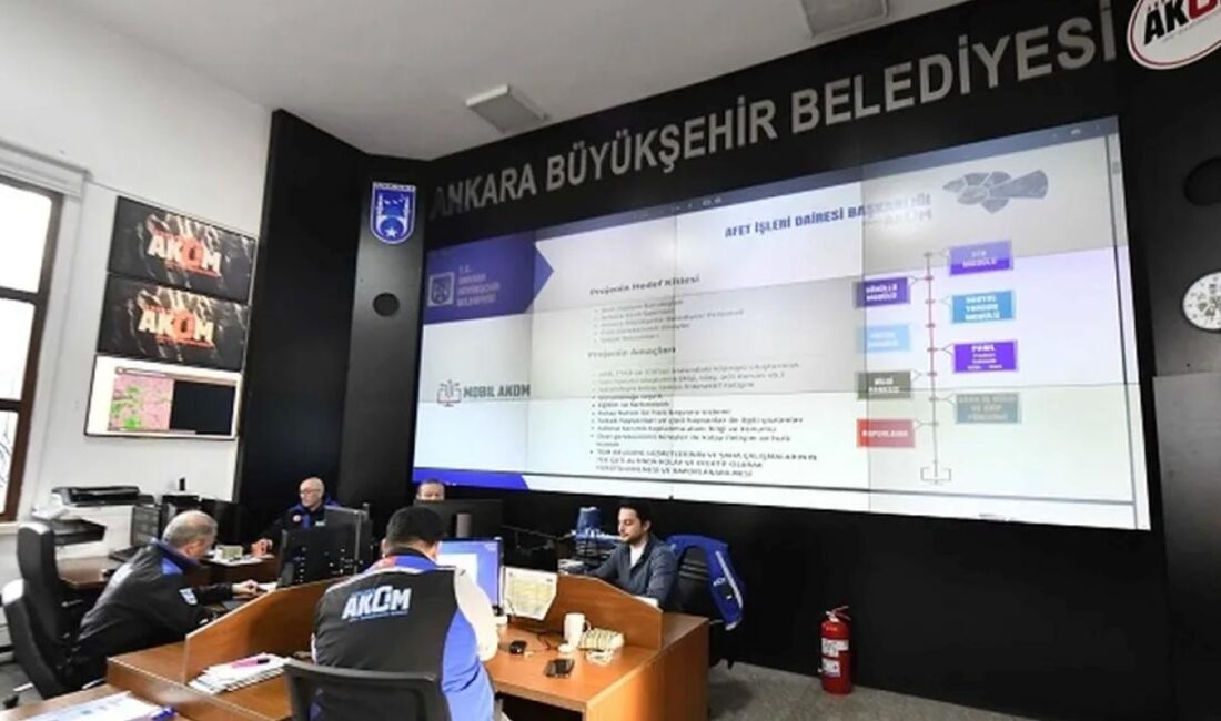 Ankara Büyükşehir Belediyesi Afet Koordinasyon Merkezi olası afet ve acil