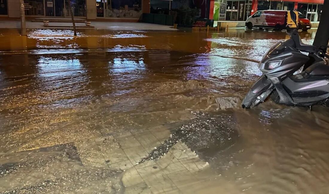Düzce'de il merkezi Çoban mevkiinde içme suyu hattı ana şebekesinde